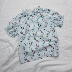 NWOT Hill house kit top pond blue floral